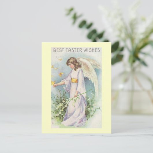 Beste Osterwünsche Feiertagspostkarte (Stehend Vorderseite)