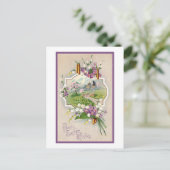 Beste Osterwünsche Vintag Feiertagspostkarte (Stehend Vorderseite)