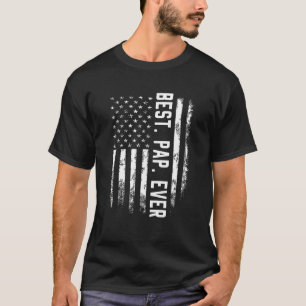 Beste Pap je Amerika Flag Geschenk für Männer Vate T-Shirt