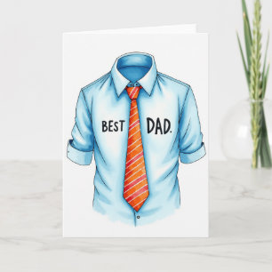 Beste Papa Azure Shirt Karte