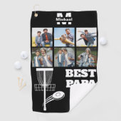 Beste Papa by Par Disk Golf Frisbee Custom 6 Foto Golfhandtuch (Insitu)