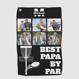 Beste Papa by Par Disk Golf Frisbee Custom 6 Foto Golfhandtuch