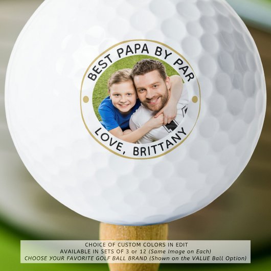 BESTE PAPA BY PAR Foto Personalisierte Golfplätze Golfball