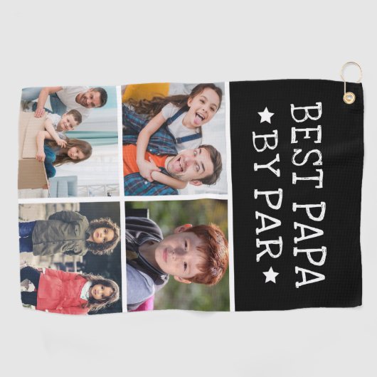 Beste Papa-by-Par-Fotosammlung Golfhandtuch (Horizontal)