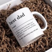Beste Papa-Definition lustige schwarze Typografie Kaffeetasse