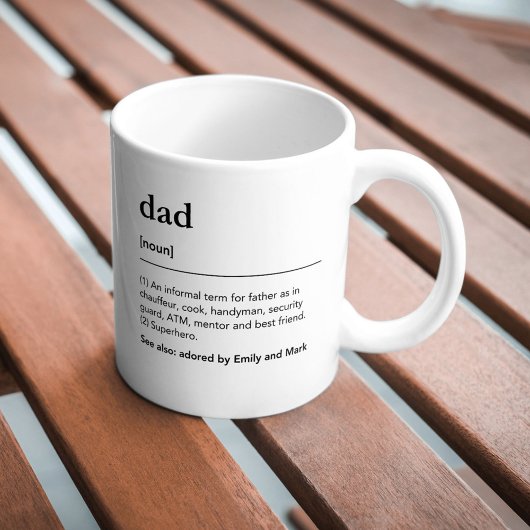 Beste Papa-Definition lustige schwarze Typografie Kaffeetasse
