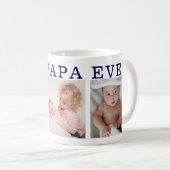 Beste Papa Ever - Custom 3-Foto Collage Coffee Tas Kaffeetasse (VorderseiteRechts)