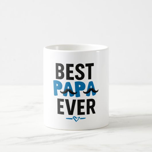 Beste Papa Ever Tasse - Funny Mustache Vater Gesch (Mittel)