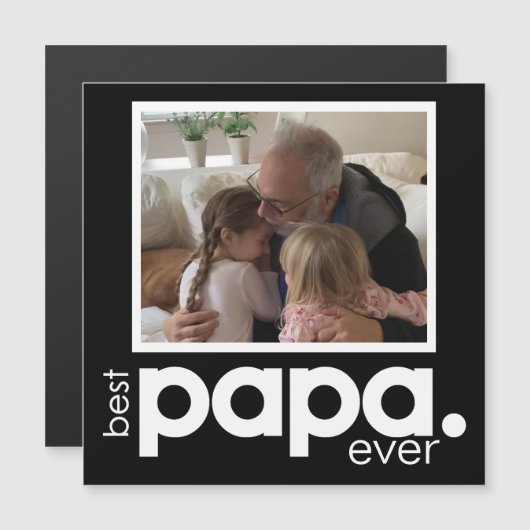 Beste Papa-Foto Magnetic 5.25"-Karte Magnetkarte (Vorne/Hinten)
