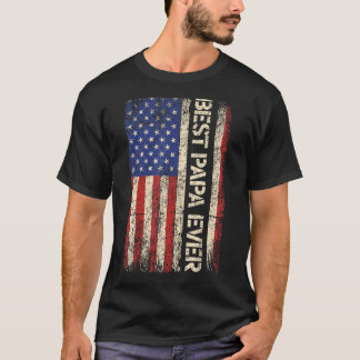 Beste Papa-Geschenke für die amerikanische Flagge T-Shirt