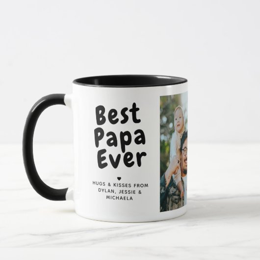 Beste Papa je 2-Foto Collage und benutzerdefiniert Tasse (Links)