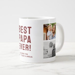 Beste Papa je 4 FotoCollage Jumbo-Tasse