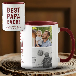 Beste Papa je 4 FotoCollage Tasse