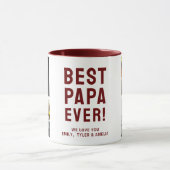 Beste Papa je 4 FotoCollage Tasse (Zentrum)