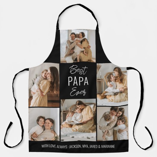 Beste PAPA je 6 Foto Schürze (Vorderseite)
