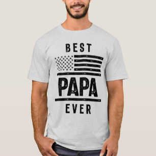 Beste Papa-je-amerikanische Flagge T-Shirt