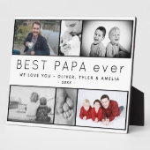 Beste Papa je Moderne 6 Fotocollage Vatertag Fotoplatte (Seite)