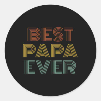 Beste Papa je Opa Runder Aufkleber