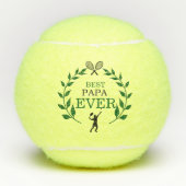 Beste Papa-je-Rackets-Silhouette Tennisbälle (Vorderseite)