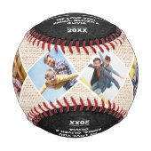 Beste Papa je Rustikale Vatertag FotoCollage Baseball (Vorderseite)