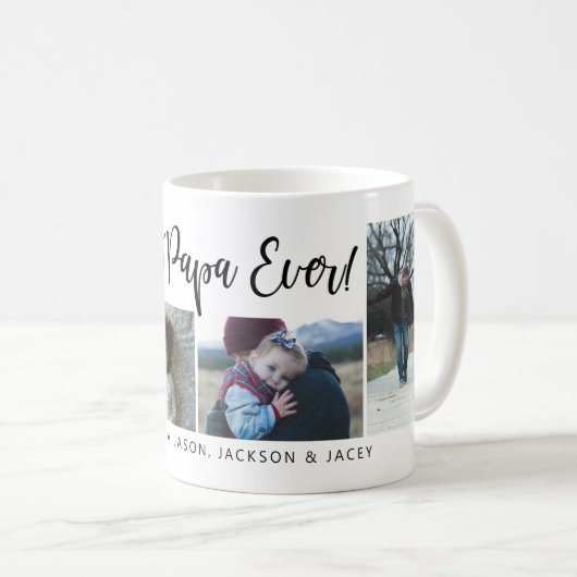 Beste Papa-je-Script-Tasse Kaffeetasse (VorderseiteRechts)