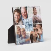 Beste Papa-jemals-Custom-Collage aus vier Fotos Fotoplatte (Vorderseite)