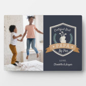 Beste Papa nach Par | Golf Opa Foto Fotoplatte (Vorderseite)