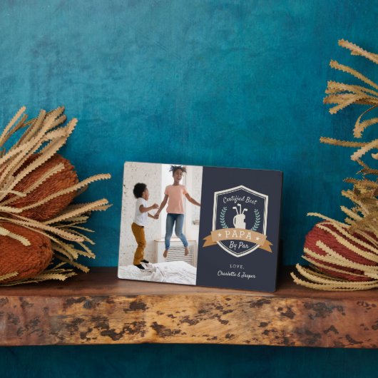 Beste Papa nach Par | Golf Opa Foto Fotoplatte (Seite)