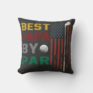 beste Papa nach Par Golf T - Shirt Kissen