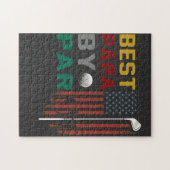 beste Papa nach Par Golf T - Shirt Puzzle (Horizontal)