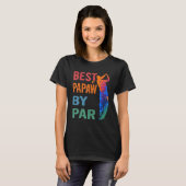 Beste Papa Par Vintag Golf T-Shirt (Vorne ganz)