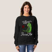 Beste Papageienmutter I Grüner Papagei Sweatshirt (Vorne ganz)