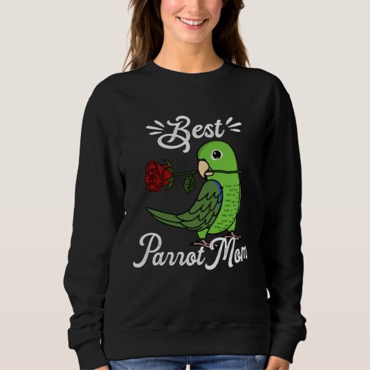 Beste Papageienmutter I Grüner Papagei Sweatshirt (Vorderseite)