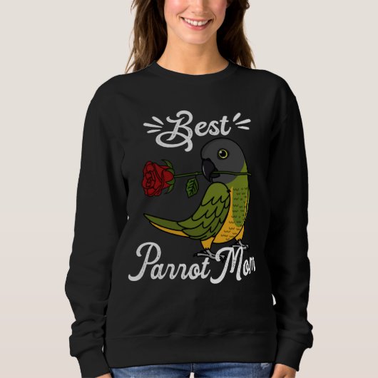 Beste Papageienmutter ich Senegalpapagei Sweatshirt (Vorderseite)