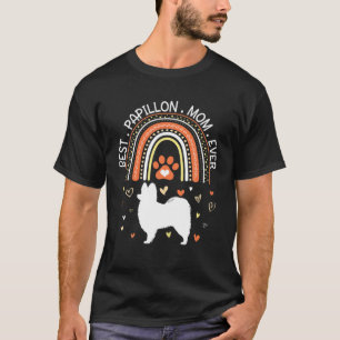 Beste Papillon Dog Mama je glücklich Mutter Mommy T-Shirt