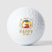 Beste PAPPY nach Par Vintag Golfball (Vorderseite)