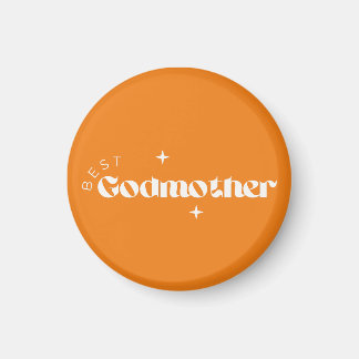Beste Patentante Karte (Senfhintergrund) Magnet