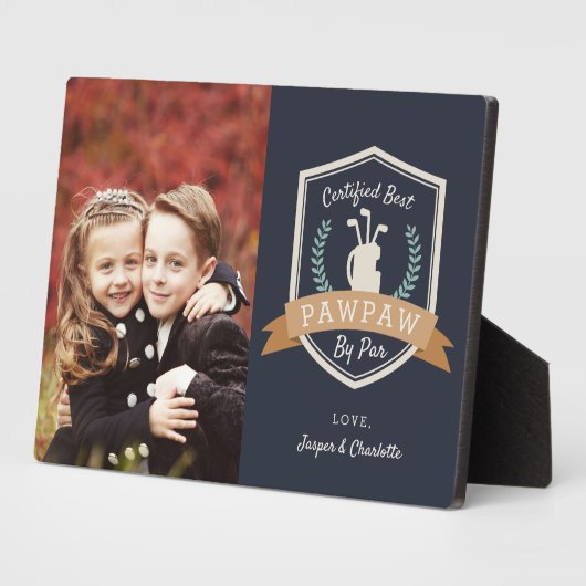 Beste Pawpaw nach Par | Golf Opa Foto Fotoplatte (Seite)