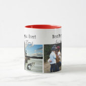 Beste Peepaw je FotoCollage Schwarz-weiß kundenspe Tasse (Zentrum)