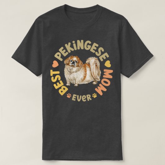 Beste Pekingese-Mama je T-Shirt (Design vorne)