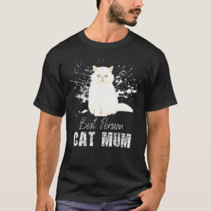 Beste persische Katze Mama Weiße Perserkatze mit F T-Shirt