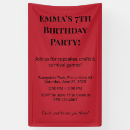 Beste Personalisierte Bezeichnung & Alter | Party  Banner