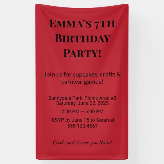 Beste Personalisierte Bezeichnung & Alter | Party  Banner (Vertikal)