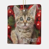 Beste Personalisierte Bildkat Kitten + Name Foto Keramikornament (Links)