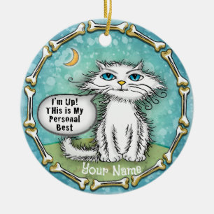 Beste persönliche Scraggles Katze  Keramik Ornament