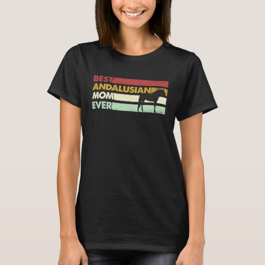 Beste Pferdemutter Aller Zeiten Mutter Andalusier T-Shirt (Vorderseite)