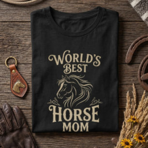 Beste Pferdemutter der Welt Vintage-Reitergeschenk T-Shirt