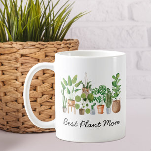 Beste Pflanzenmutter Wasserfarbe Zimmerpflanze Gar Kaffeetasse