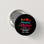 Beste Phantastische Mama in der Welt Perfektes Ges Button (Vorne & Hinten)
