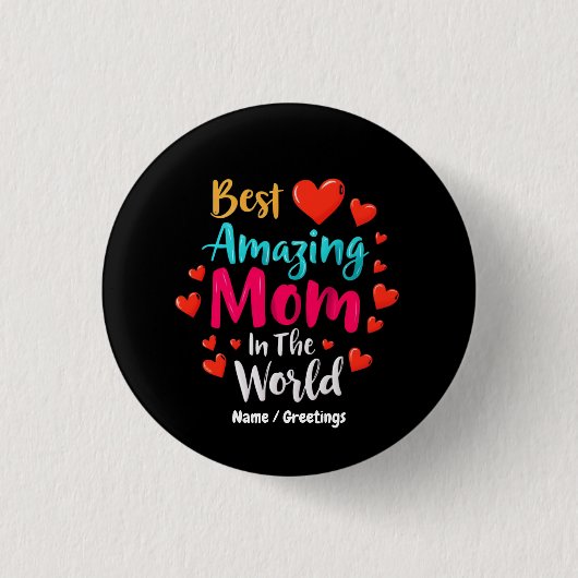 Beste Phantastische Mama in der Welt Perfektes Ges Button (Vorderseite)